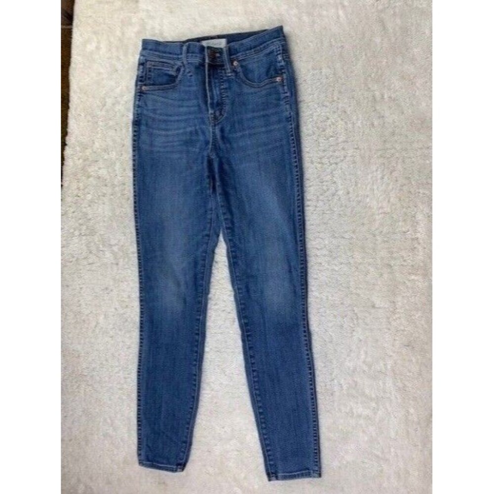 Madewell Size 26 Womens Jeans 10" High Rise Skinny Stretch Med Wash
